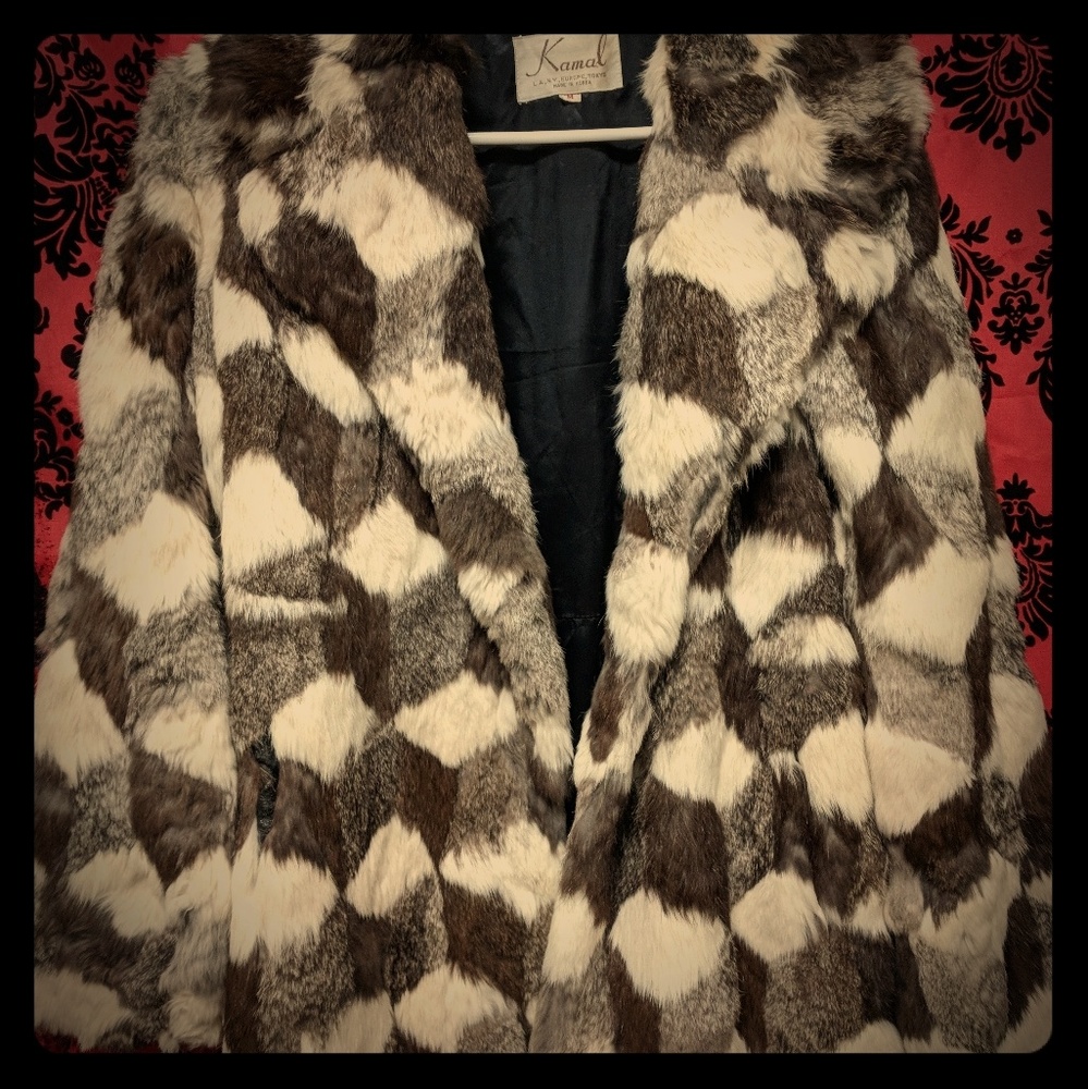 Vintage Natural Fur Coat - Rabbit